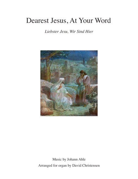 Free Sheet Music Dearest Jesus At Your Word