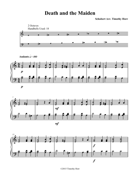 Free Sheet Music Death And The Maiden