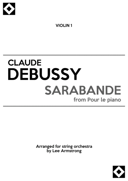 Debussy Sarabande For String Orchestra Sheet Music