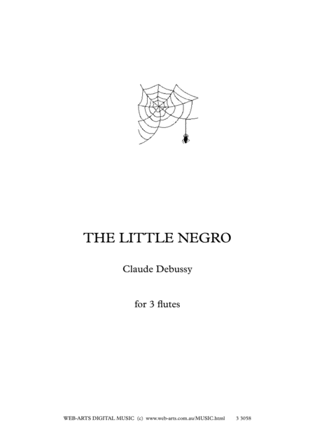 Debussy The Little Negro For 3 Flutes Sheet Music