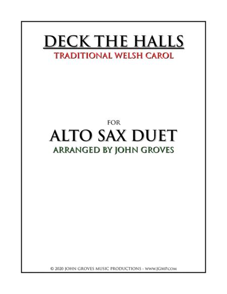 Deck The Halls Alto Sax Duet Sheet Music