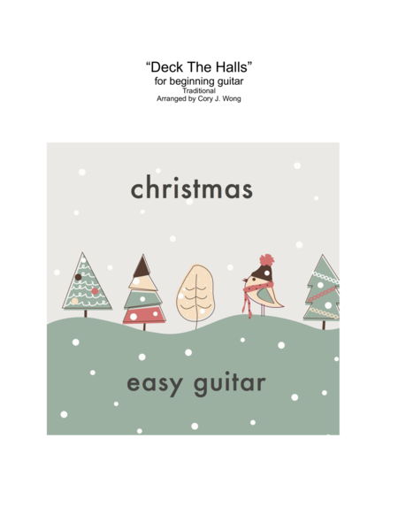 Deck The Halls Easy Guitar W Tab Sheet Music