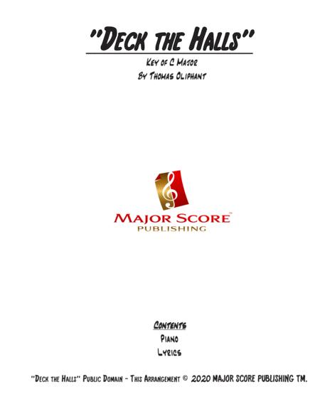 Deck The Halls Solo Piano C Major Sheet Music