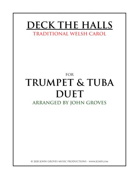 Deck The Halls Trumpet Tuba Duet Sheet Music