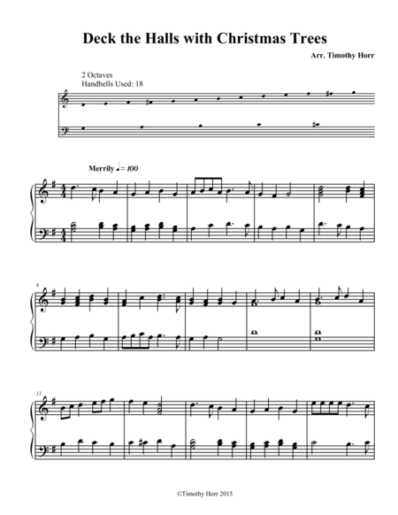 Deck The Halls With Christmas Trees Sheet Music