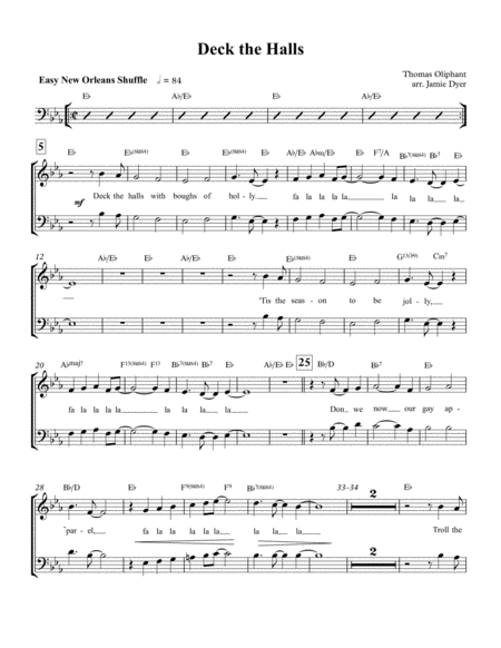 Deck The Halls Sheet Music