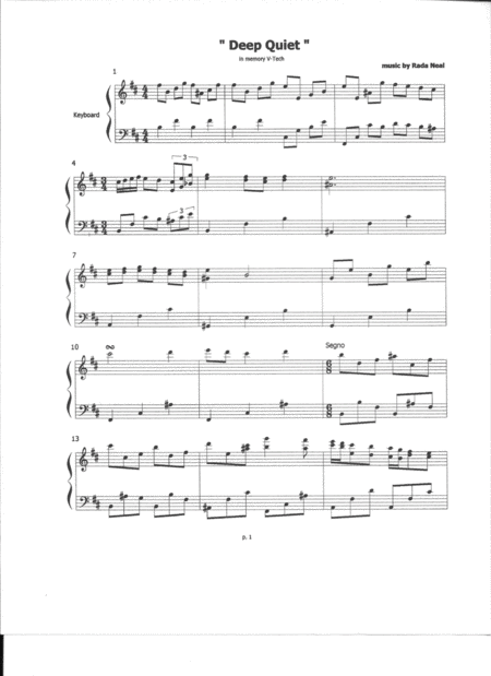 Deep Quiet Sheet Music