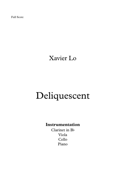 Free Sheet Music Deliquescent