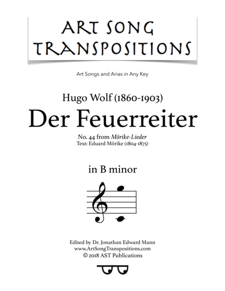 Der Feuerreiter B Minor Sheet Music