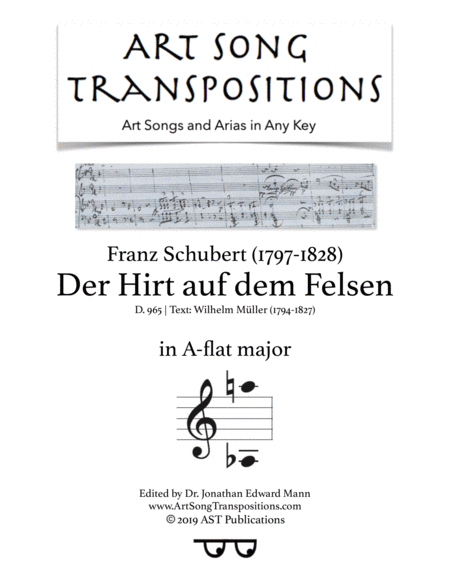 Der Hirt Auf Dem Felsen D 965 A Flat Major Sheet Music