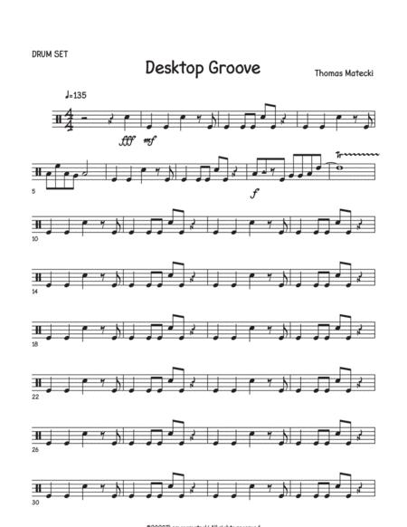 Desktop Grove For Big Band Drumset Sheet Music