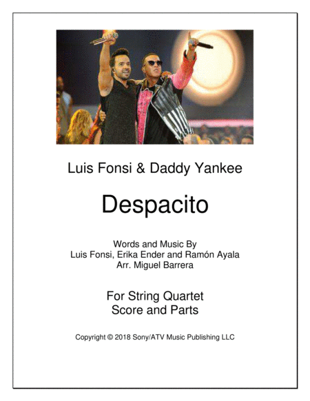 Despacito String Quartet Luis Fonsi Daddy Yankee Sheet Music