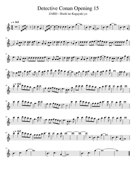 Free Sheet Music Detective Conan Opening 15