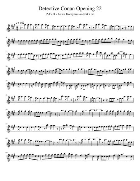 Free Sheet Music Detective Conan Opening 22