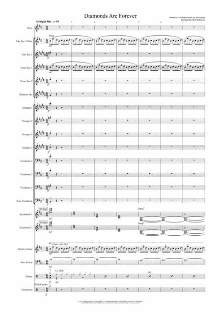 Diamonds Are Forever Vocal With Big Band B Minor Sheet Music