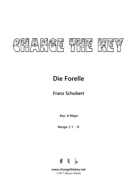 Die Forelle A Major Sheet Music