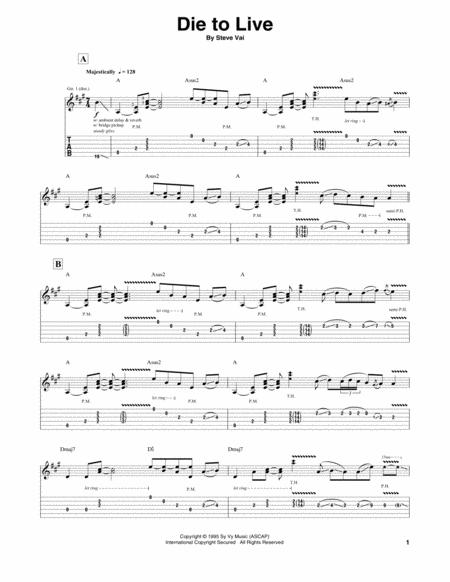 Die To Live Sheet Music