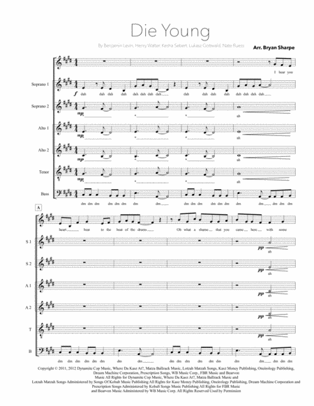 Die Young Sheet Music