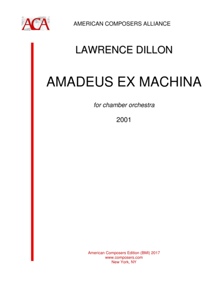 Dillon Amadeus Ex Machina Sheet Music