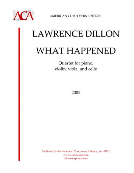 Free Sheet Music Dillon What Happened