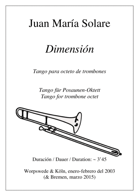 Dimensin Trombone Octet Sheet Music