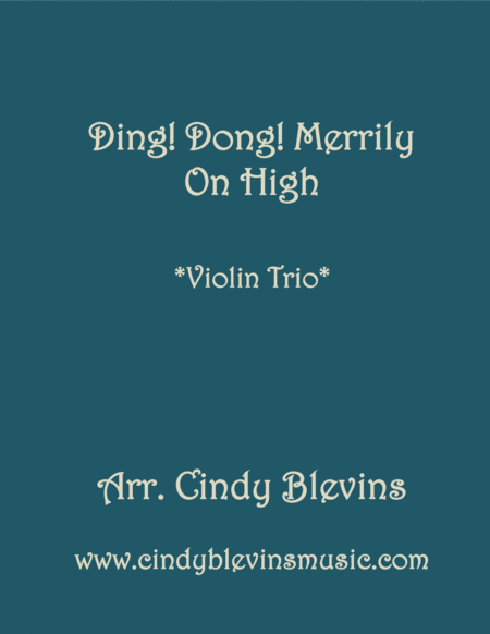 Ding Dong Merrily On High For Violin Trio Sheet Music