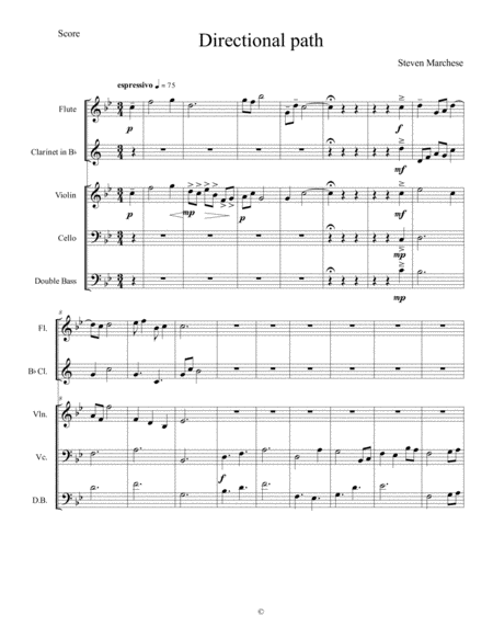 Free Sheet Music Directed Path