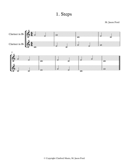 Directions Clarinet Dutes Sheet Music