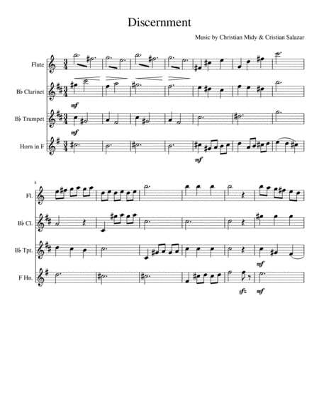 Free Sheet Music Discernment