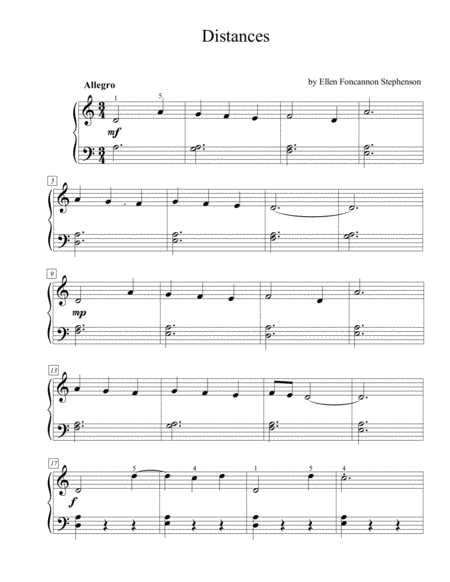 Distances Solo Sheet Music