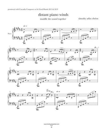 Distant Piano Winds Sheet Music