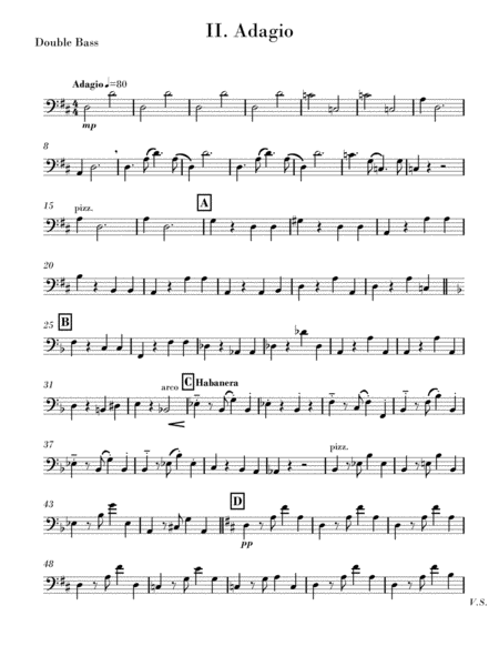 Divertimento For Strings Ii Adagio Parts Sheet Music