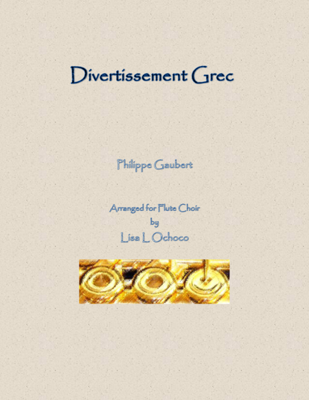 Divertissement Grec For Flute Choir Sheet Music