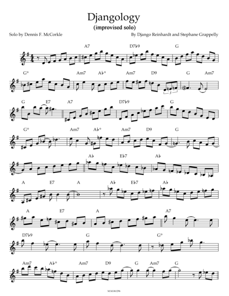 Djangology Improvied Solo Sheet Music