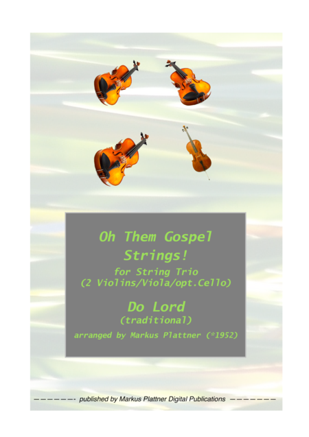 Free Sheet Music Do Lord For String Trio 2 Violins Viola Opt Cello Part