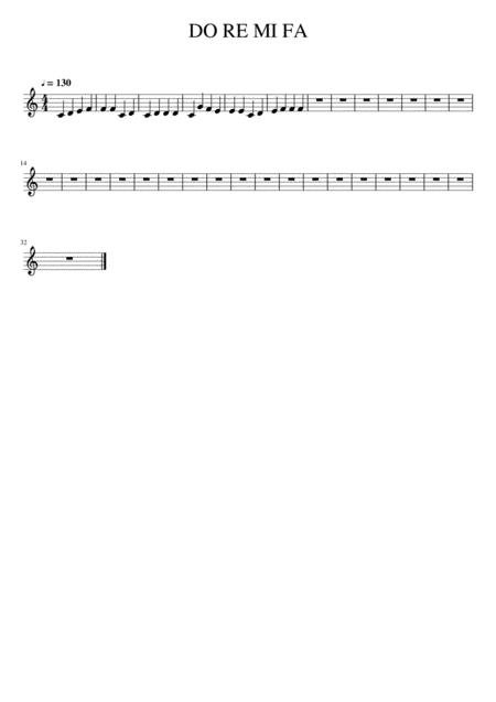 Do Re Mi Fa Sheet Music