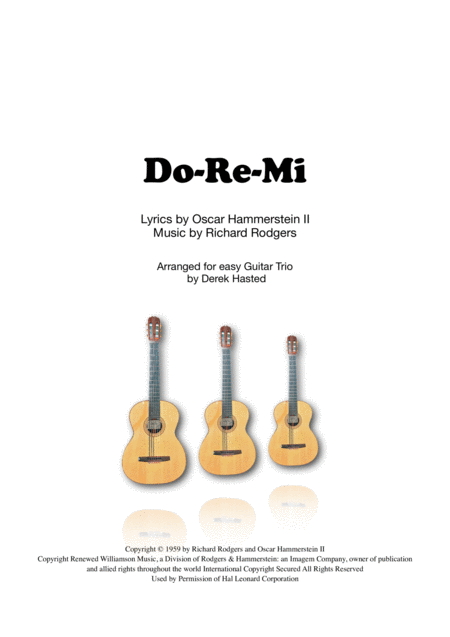 Do Re Mi For Easy Guitar Trio Sheet Music