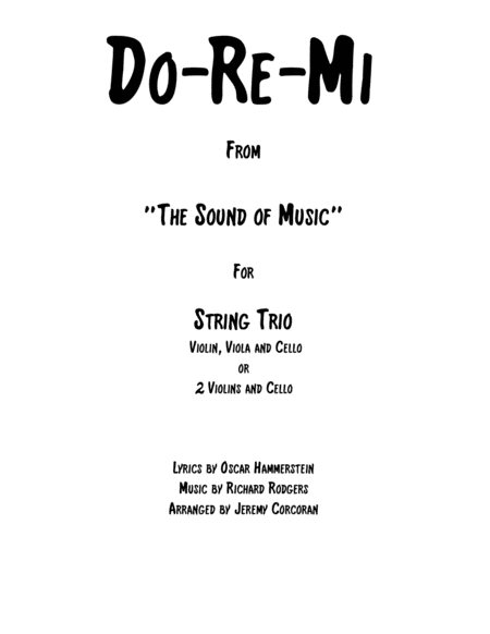 Do Re Mi For String Trio Sheet Music