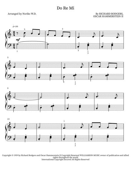 Free Sheet Music Do Re Mi The Sound Of Music