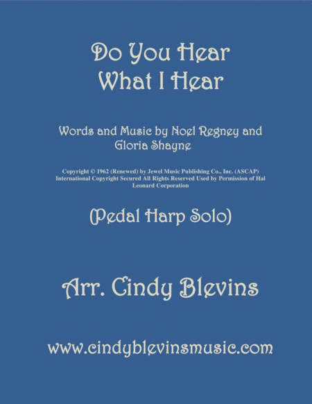 Free Sheet Music Do You Hear What I Hear Arranged For Pedal Harp