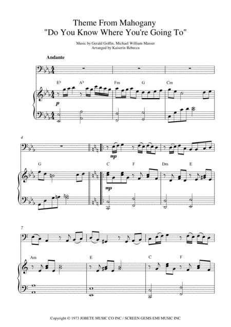 Free Sheet Music Do You Know Where You Re Going To Cello Solo And Piano Accompaniment