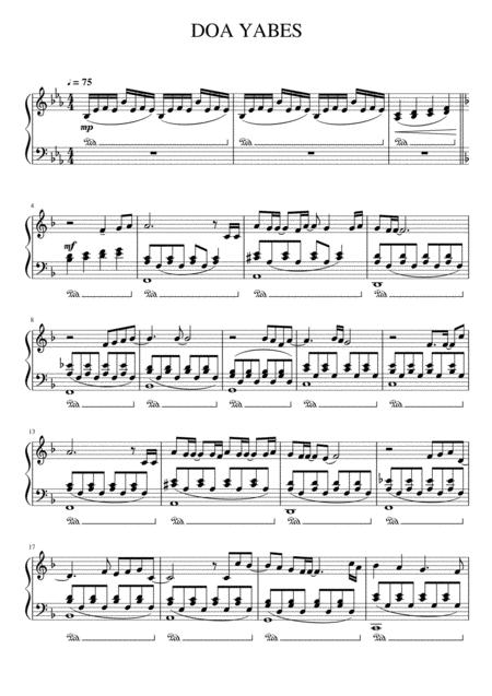 Free Sheet Music Doa Yabes