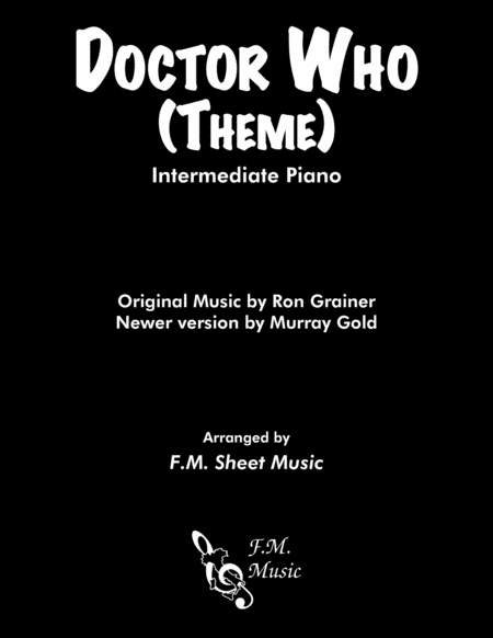 Free Sheet Music Doctor Who Theme Intermediate Piano