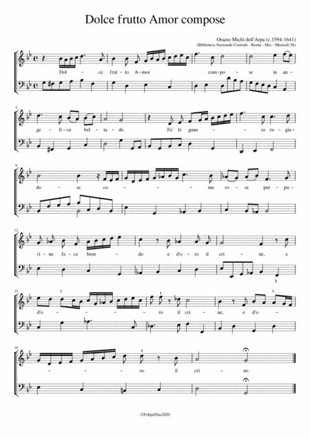 Dolce Frutto Amor Compose G Minor Sheet Music