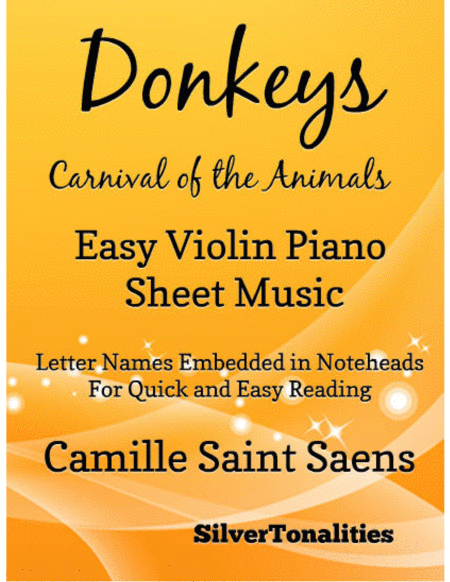 Donkeys Carnival Of The Animals Easy Violin Sheet Music Sheet Music