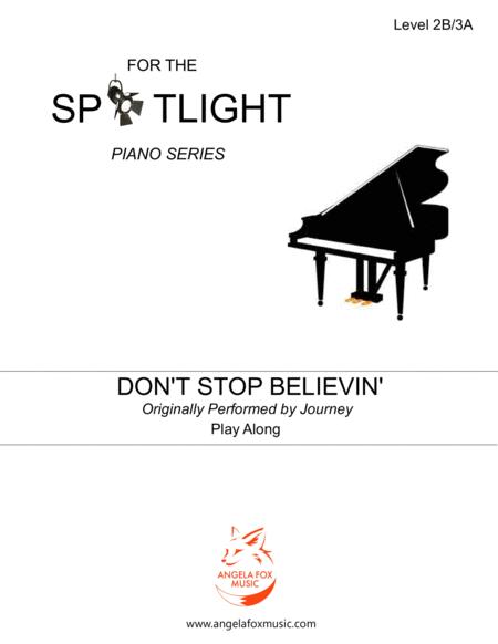 Free Sheet Music Dont Stop Believin Level 2b 3a Play Along
