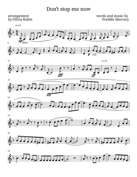 Dont Stop Me Now Bb Clarinet Sheet Music