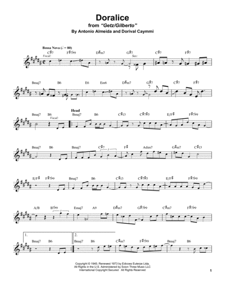 Free Sheet Music Doralice