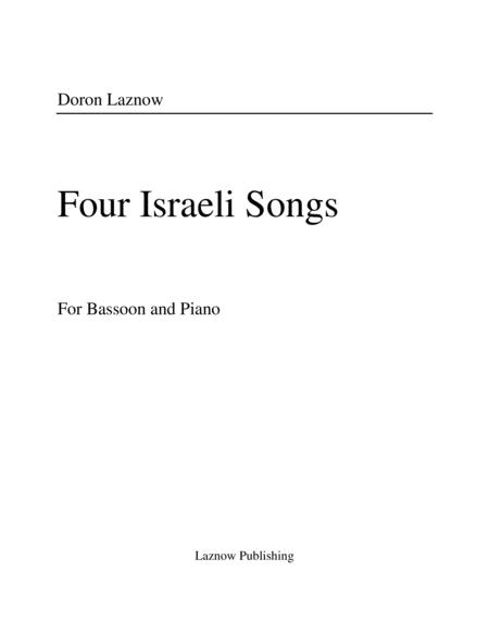 Doron Laznow Four Israeli Songs For Bassoon And Piano Sheet Music