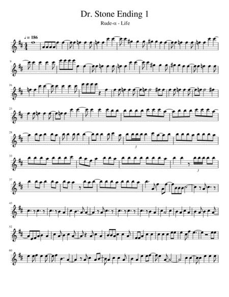 Free Sheet Music Dr Stone Ending 1